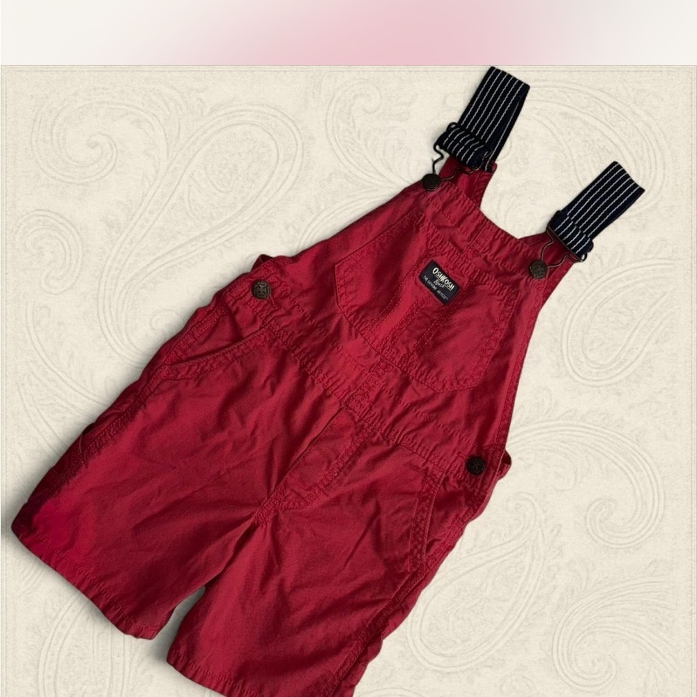 Vintage OshKosh B'gosh Red Kids Overalls size 4T
